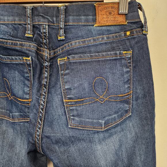 Lucky Brand Dark Wash Blue Sofia Bootcut Jeans Size 4 27x32 - Picture 6 of 12